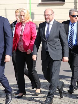 Manuela Schwesig (SPD) with Martin Schulz ,SPD party chairman and chancellor candidate in Magdeburg 28.08.2017