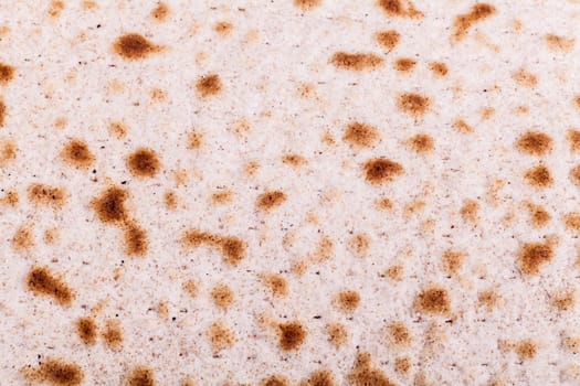 Round Matzah Shmura Saved Jewish Pesach Tradition Macro Close-up