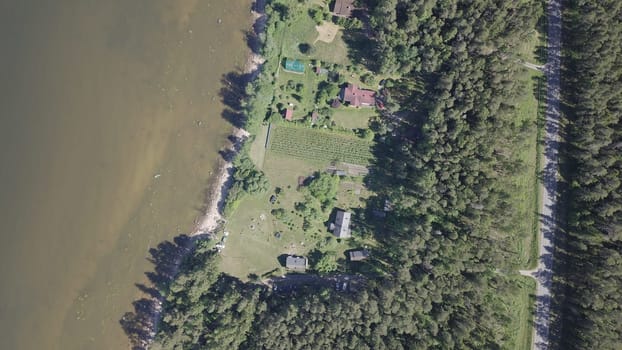 Roja Latvia Baltic Sea Seaside Aerial drone top view