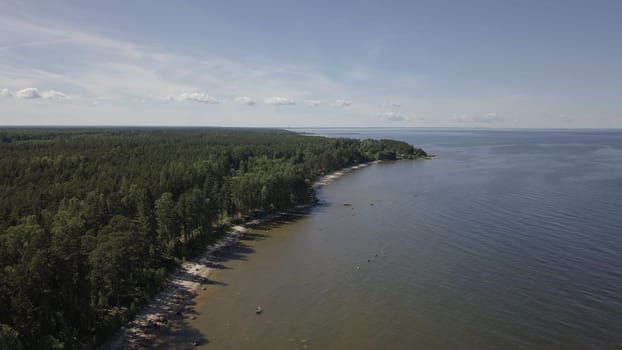 Roja Latvia Baltic Sea Seaside Aerial drone top view