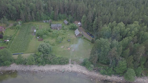 Roja Latvia Baltic Sea Seaside Aerial drone top view