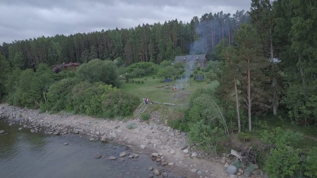 Roja Latvia Baltic Sea Seaside Aerial drone top view