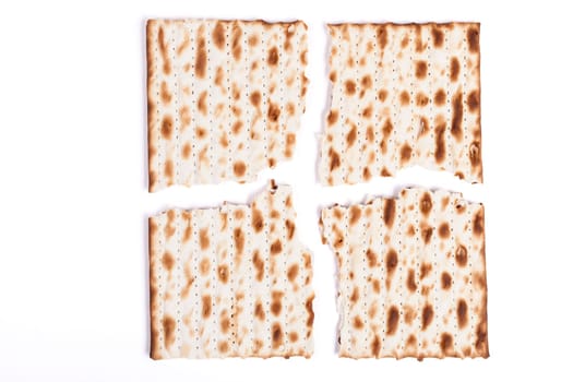 Isolated Broken in Four Square Matzah Shmura Saved Jewish Pesach Tradition