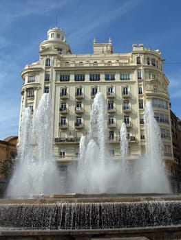 Valencia, Spain. Old architecture - famous city hall.