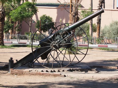 old cannon monument in Marrakesh