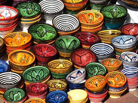 clay pots on the streets of Marrakesh
