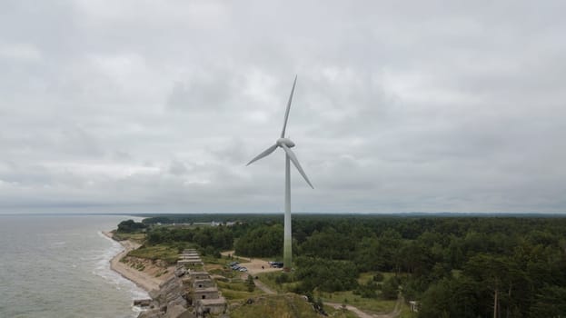 Liepaja Latvia Baltic Sea Seaside Aerial drone top view