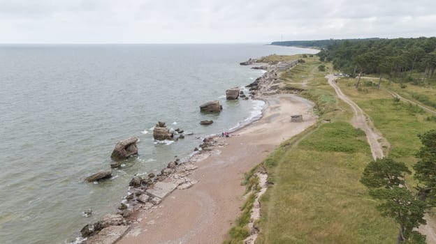 Liepaja Latvia Baltic Sea Seaside Aerial drone top view