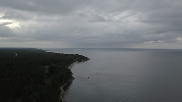 Roja Latvia Baltic Sea Seaside Aerial drone top view