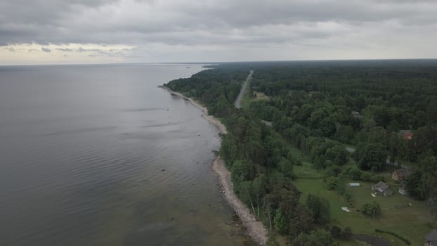 Roja Latvia Baltic Sea Seaside Aerial drone top view