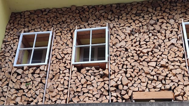 building hotel apartments residential house architect windows balconies brick construction texture materials objects. High quality photo