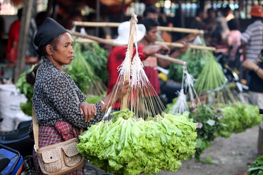 The Fruechte and Gemuesemarkt in Dili,the capital of East Timor on the two separate island of Timor in Asia.