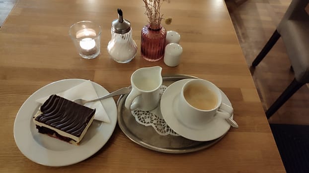 white cups coffee dessert food sweets cooking chocolate tea table cafe restaurant drink objects. High quality photo