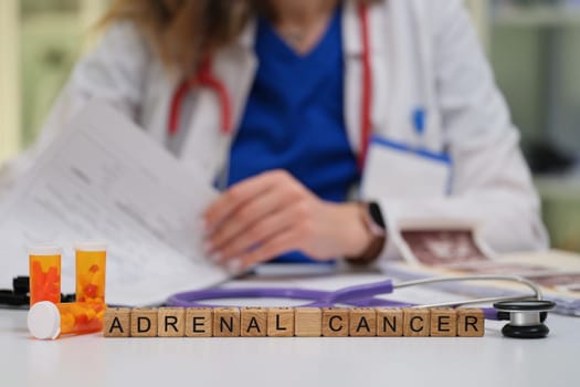 A healthcare professional discusses adrenal cancer, focusing on diagnosis and available treatment options