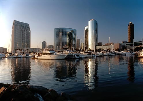 Marina Embarcadero in downtown San Diego