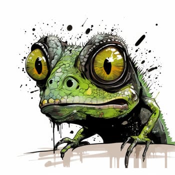 Vivid image of a chameleon. High quality photo