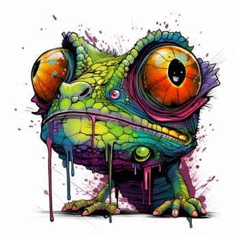 Vivid image of a chameleon. High quality photo