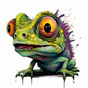 Vivid image of a chameleon. High quality photo