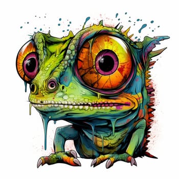 Vivid image of a chameleon. High quality photo