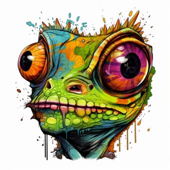 Vivid image of a chameleon. High quality photo