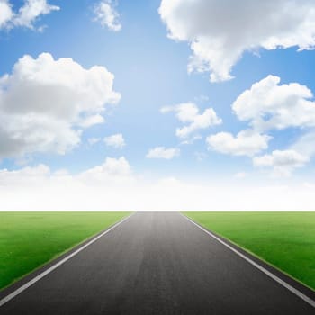 Empty road conceptual. You can put your object here