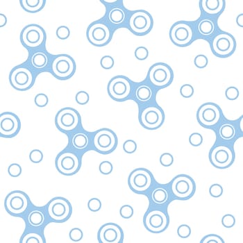Spinner pattern - background with toy for stress relief and improvement of attention span. Hand fidger spinners bg.