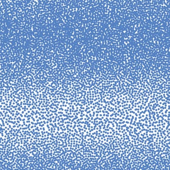 Vector halftone dots pattern. Blue dots on white background.