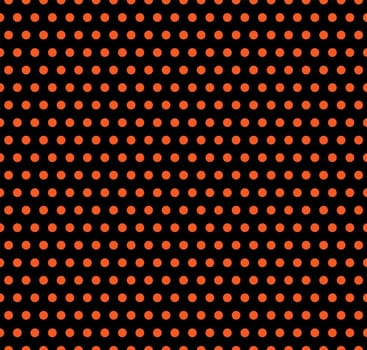 Halloween vector polka dot background. Orange and black dark endless seamless texture. Thanksgivings day cute pattern