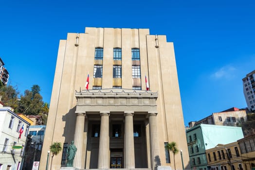 View of a courthouse in Valparaiso, Chile