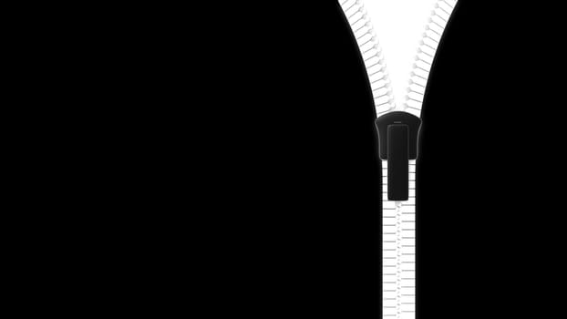 The open zipper, fastener, zip, buckle with clear background