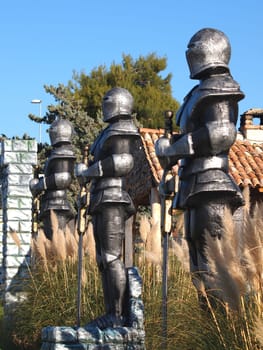 statue of Knight Swordsman in Full Armour