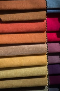 Examples of colorful fabric of various color and type