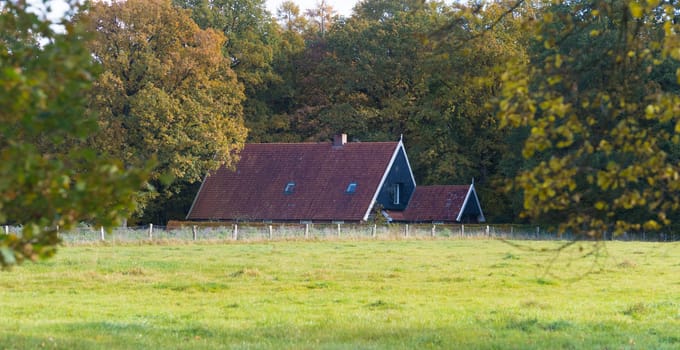 farmershouse in an autumn surrounding