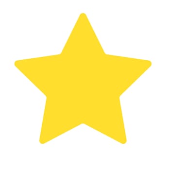 Isolated yellow star icon, ranking mark. Modern simple favorite sign, decoration symbol for website design, web button, mobile app.
