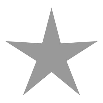 Isolated gray and black star icon, ranking mark. Modern simple favorite sign, decoration symbol for website design, web button, mobile app.