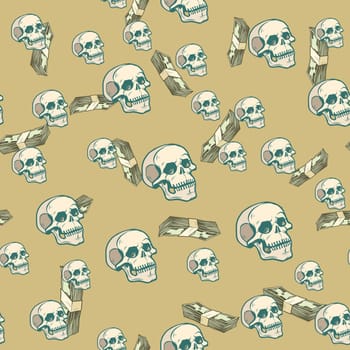 Death and money seamless pattern background. Business and Finance. pop art retro vector illustration
