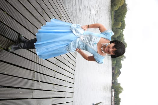 Tanja Schumann as Disney character ,. Dragon boat race in favor of Hamburg children's aid projects at the Hansa Rowing Club on the Alster Hamburg ,09.09.2017.