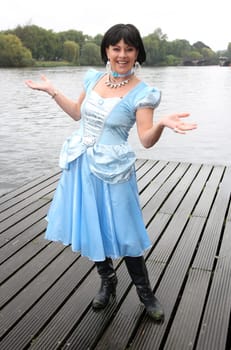 Tanja Schumann as Disney character ,. Dragon boat race in favor of Hamburg children's aid projects at the Hansa Rowing Club on the Alster Hamburg ,09.09.2017.
