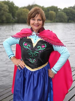 Franziska Menke as Disney character ,. Dragon boat race in favor of Hamburg children's aid projects at the Hansa Rowing Club on the Alster Hamburg ,09.09.2017.