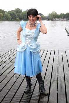 Tanja Schumann as Disney character ,. Dragon boat race in favor of Hamburg children's aid projects at the Hansa Rowing Club on the Alster Hamburg ,09.09.2017.