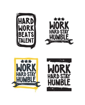 Color inspirational vector illustration set, motivational quotes typographic poster. Hand drawn phrases for t-shirts posters web mobile phone etc