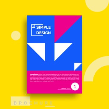 Colorful flat geometric covers design. Vector poster template. Modernism futuristic composition with simple shapes