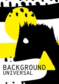 Simple decorative handmade background for design project, cover with isolated elements in clipping mask