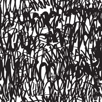Vector tags seamless pattern. Fashion black and white graffiti hand drawing design texture in hip hop street art style for t-shirt skateboard textile