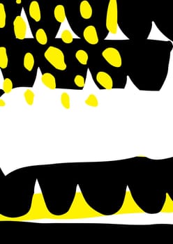 Simple decorative handmade background for design project, cover with isolated elements in clipping mask