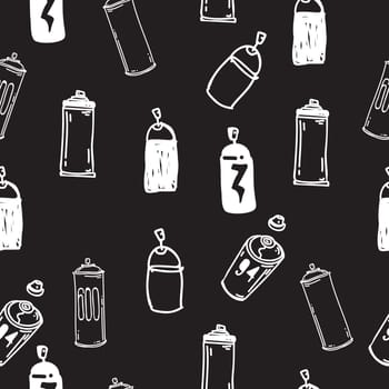 Vector tags seamless pattern. Fashion black and white graffiti hand drawing design texture in hip hop street art style for t-shirt skateboard textile