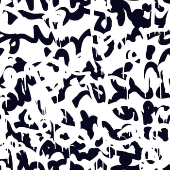 Vector tags seamless pattern. Fashion black and white graffiti hand drawing design texture in hip hop street art style for t-shirt skateboard textile