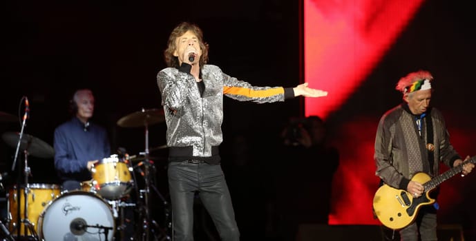 Mick Jagger , .Die Rolling Stones haben in Hamburg ihre Europatournee No Filter im Stadtpark Hamburg  gestartet am 09.09.2017