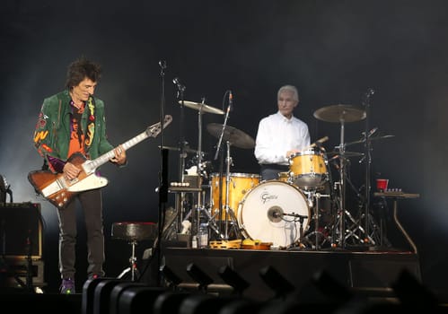 Ron Wood ,  Charlie Watts ,.Die Rolling Stones haben in Hamburg ihre Europatournee No Filter im Stadtpark Hamburg  gestartet am 09.09.2017