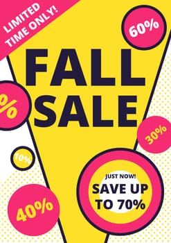 Flat design sale website banner template. Bright colorful vector illustrations for social media, posters, email, print, ads designs, promotional material. Yellow Pink Blue black and white